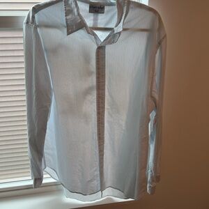 Taylor Swift Light Blue Striped Shirt